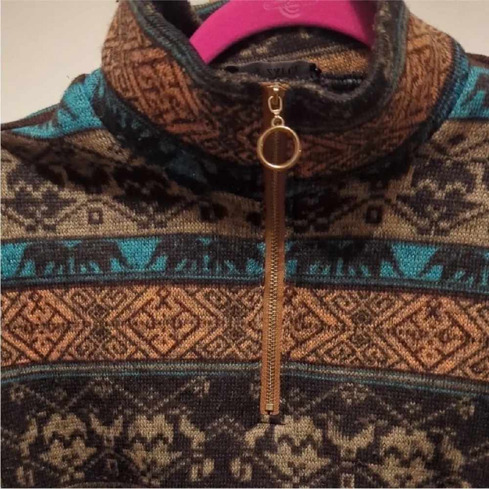 SOLD🛍Bundle sale🛍Zaful tribal cropped sweater small - Picture 6 of 7